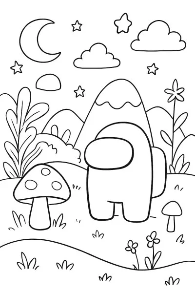 Among Us para colorir 10