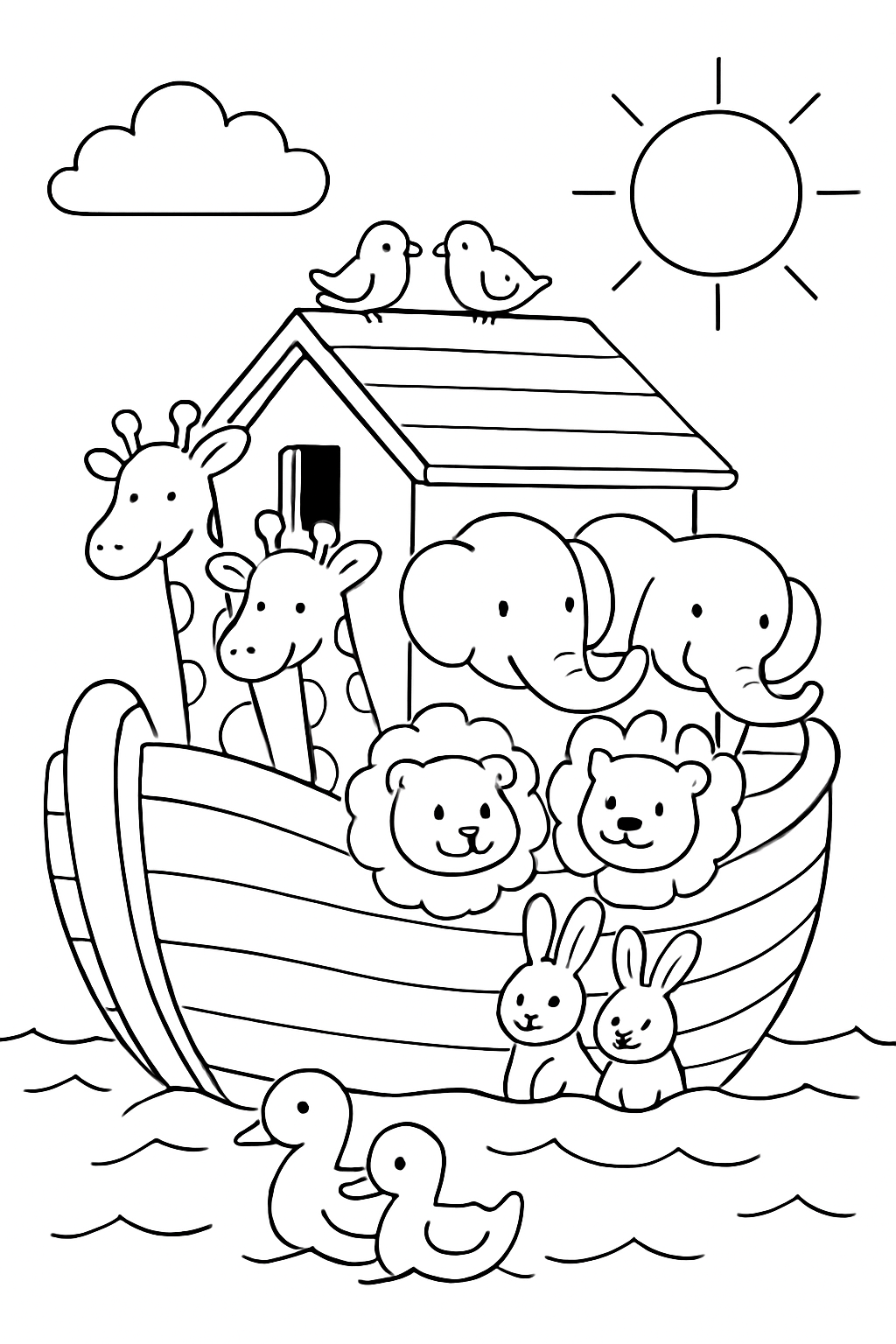 Arca de Noé para colorir 11