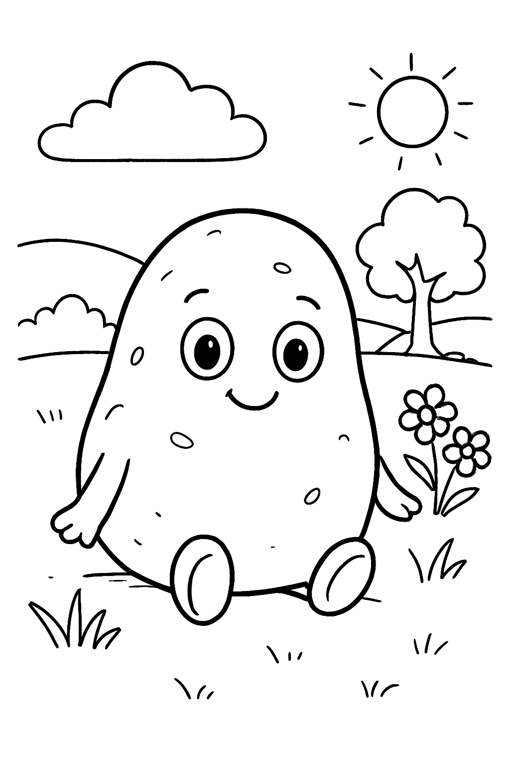 Batata para colorir 08