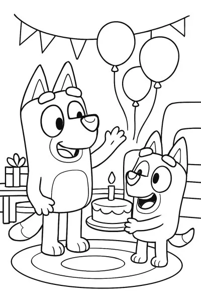 Bluey para colorir 09