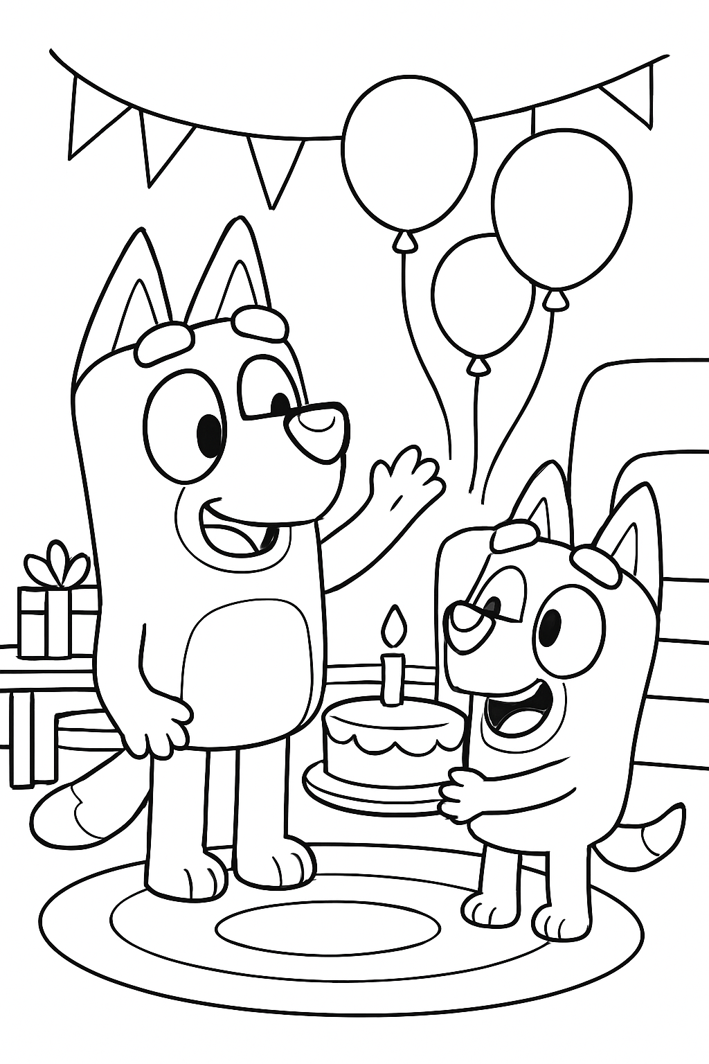 Bluey para colorir 09