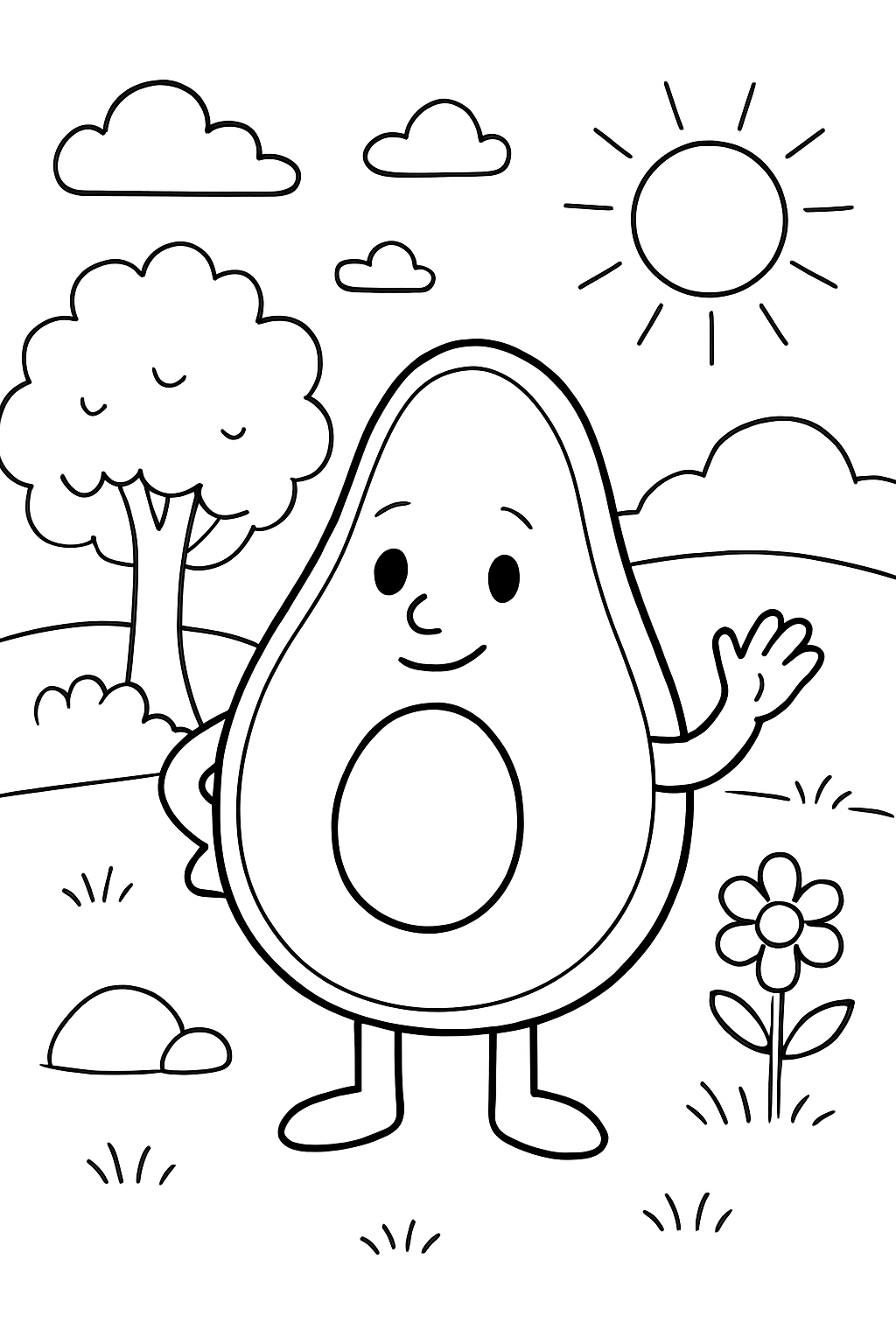 Abacate para colorir 08