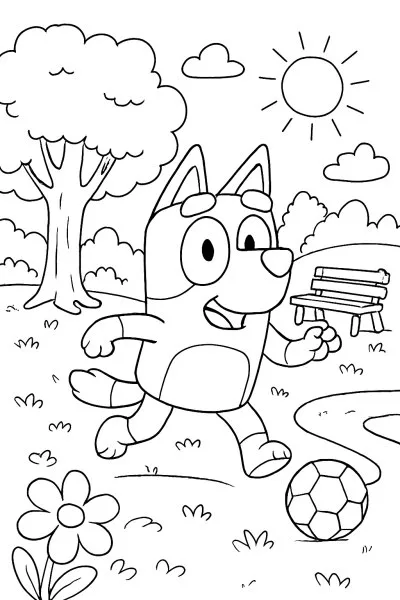 Bluey para colorir 03