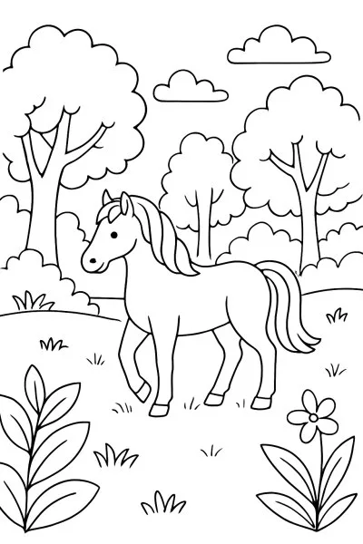 Cavalos para colorir 13