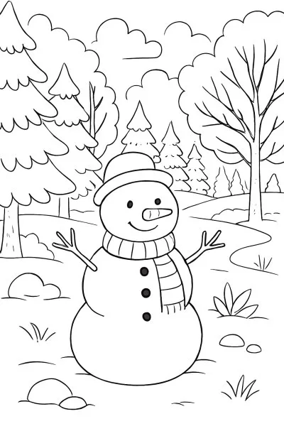Bonecos de Neve para colorir 02