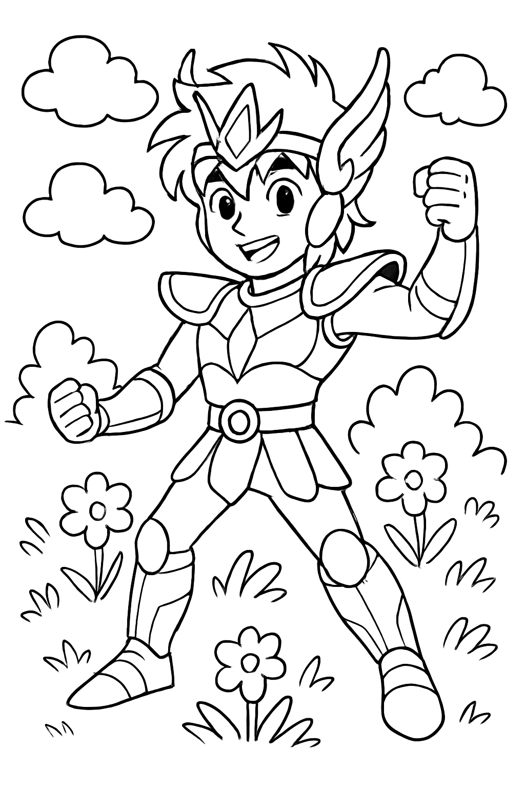Cavaleiros do Zodíaco para colorir 12