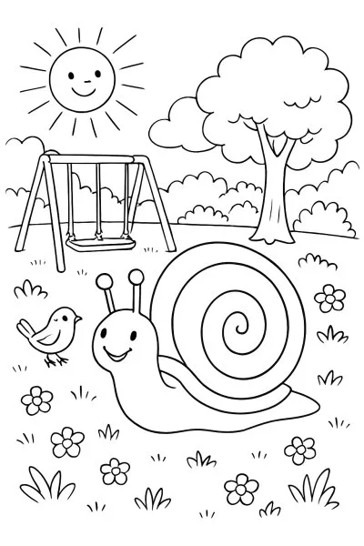 Caracol para colorir 03