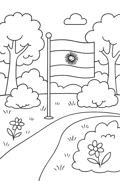 Bandeira da Argentina para colorir 13