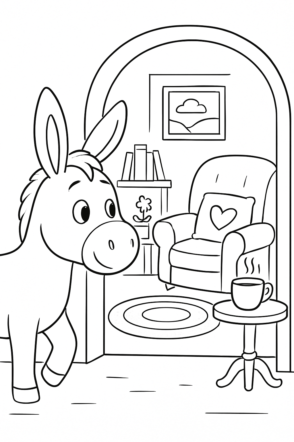 Burro para colorir 15