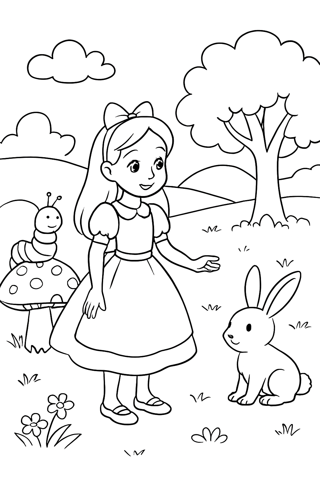 Alice no País das Maravilhas para colorir 08