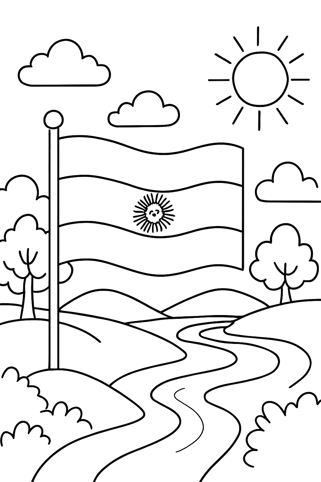 Bandeira da Argentina para colorir 10