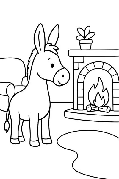 Burro para colorir 04