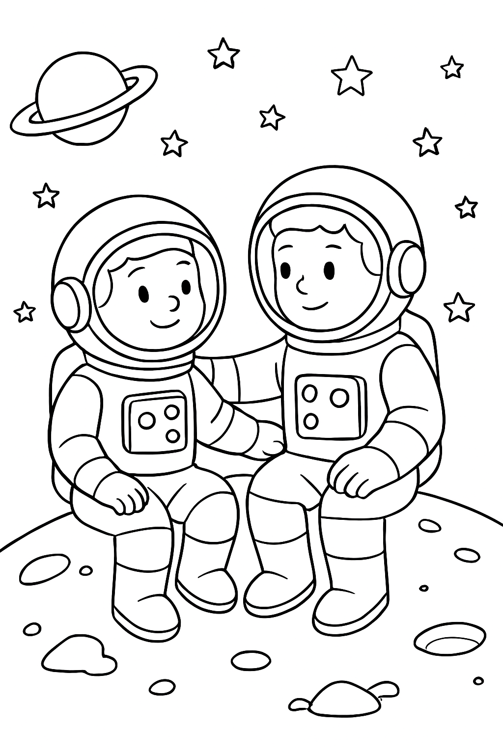 Astronautas para colorir 05