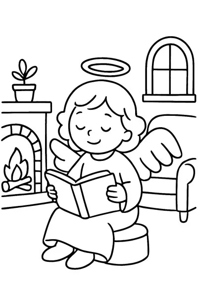 Anjos para colorir 04