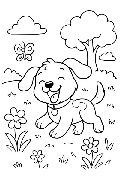 Cachorros para colorir 09