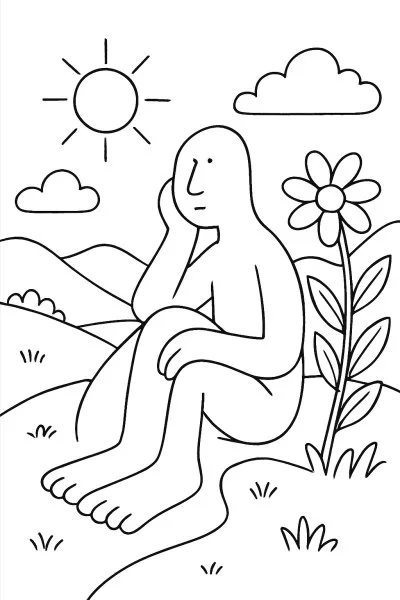 Abaporu para colorir 06