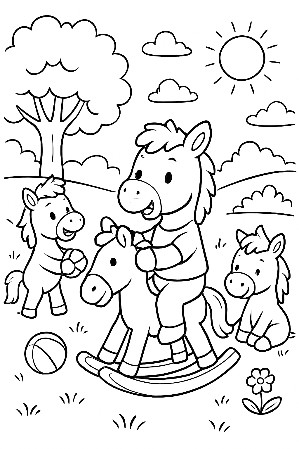 Cavalos para colorir 14