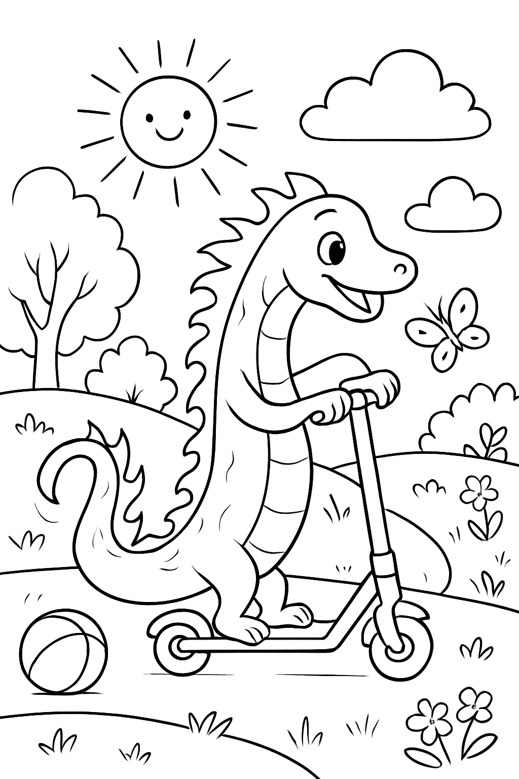 Boitatá para colorir 03
