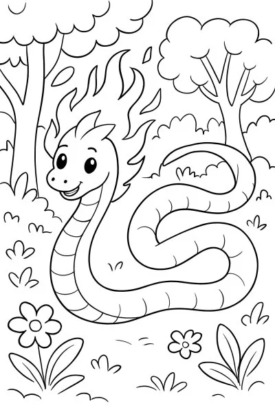 Boitatá para colorir 09