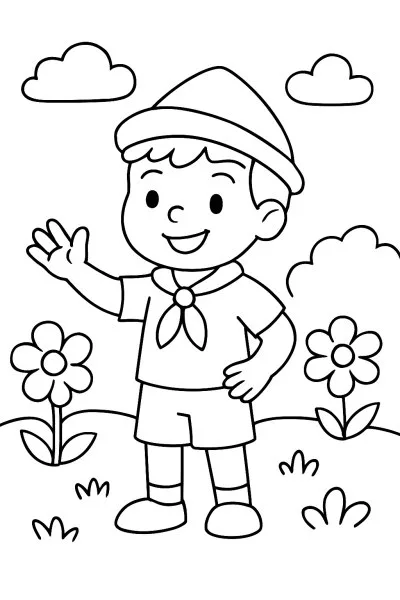 Bandeirinha para colorir 01