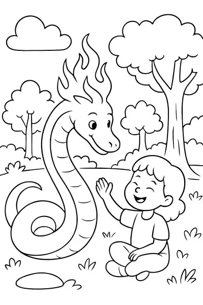 Boitatá para colorir 05