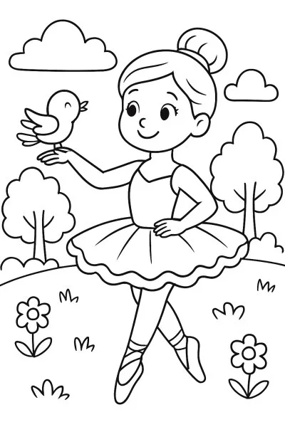 Ballerina Capuccina para colorir 05