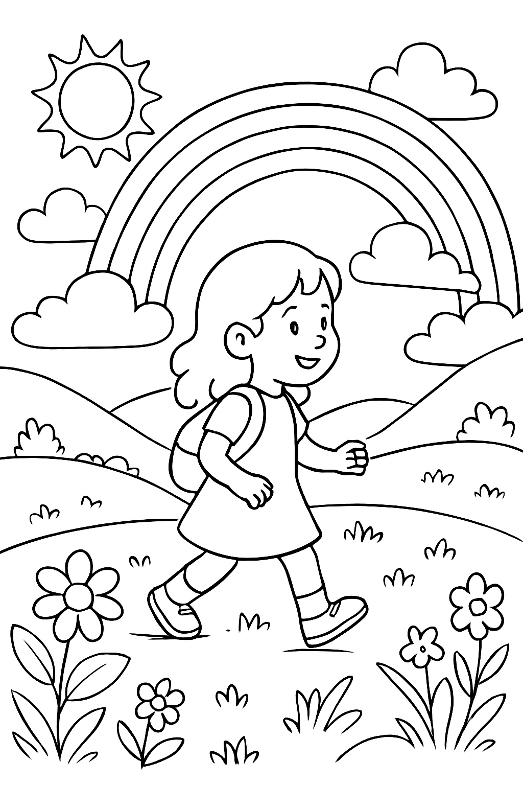 Arco-íris para colorir 06