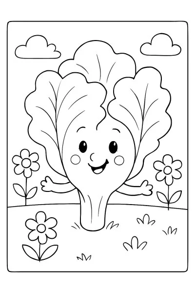 Alface para colorir 01
