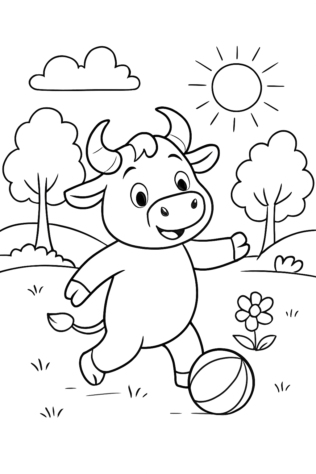 Boi para colorir 14
