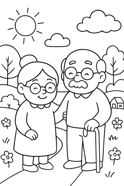 Avós para colorir 10
