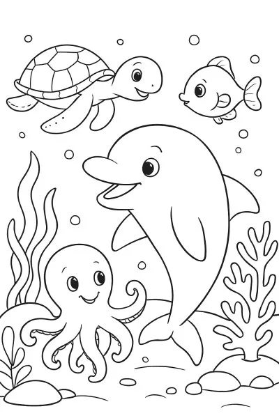 Animais Marinhos para colorir 05