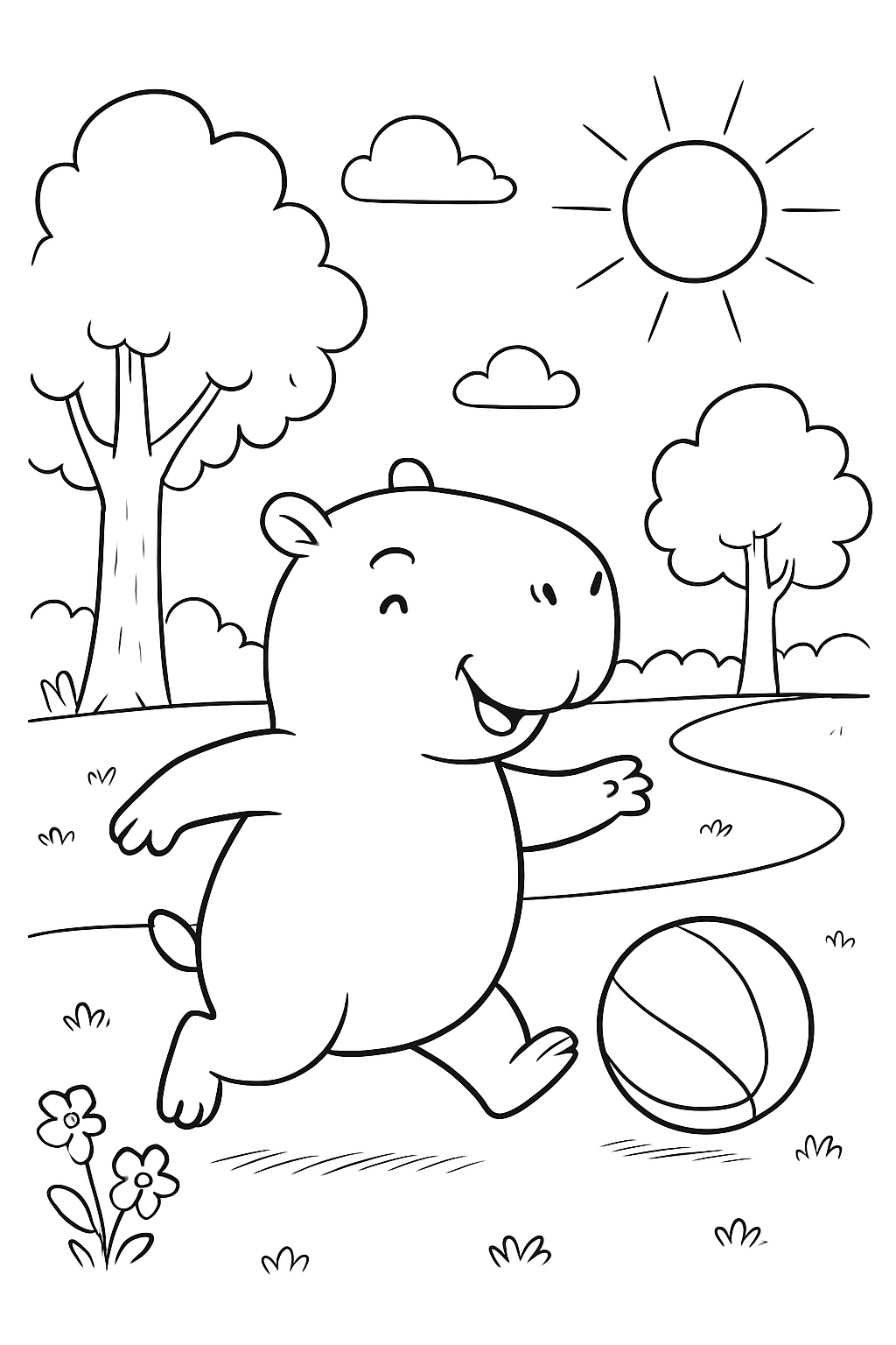 Capivara para colorir 14