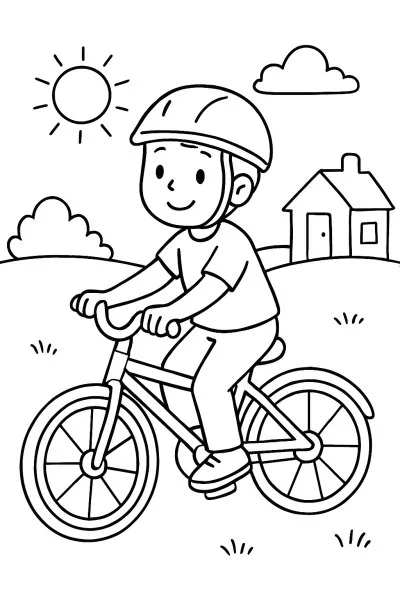 Bicicleta para colorir 04