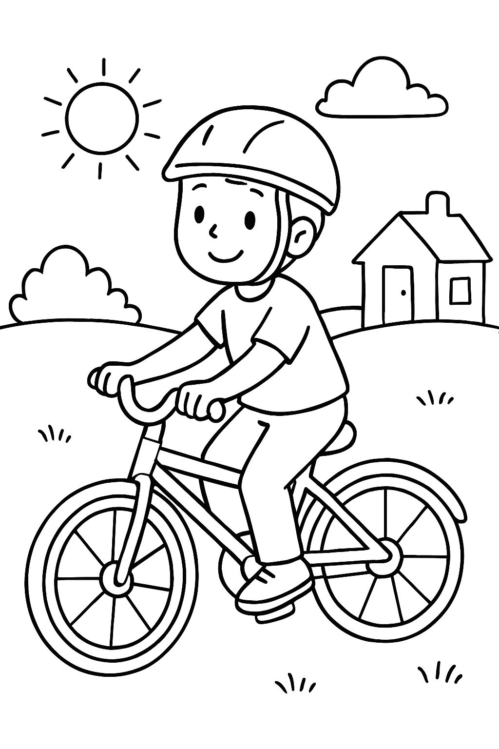 Bicicleta para colorir 04