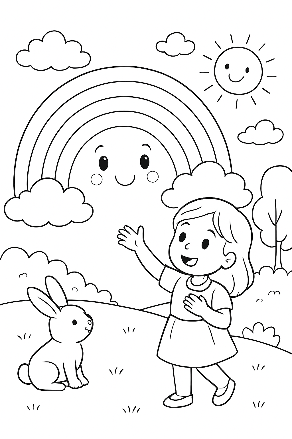 Arco-íris para colorir 05