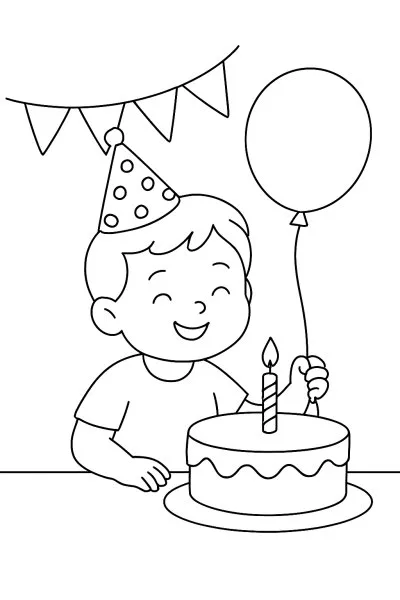 Aniversário para colorir 04