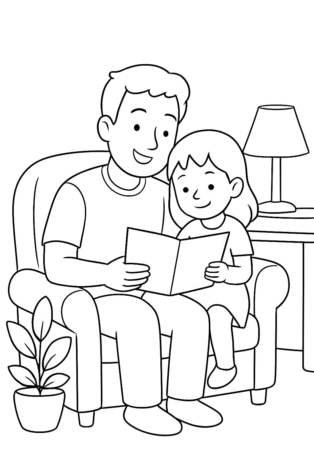 Cartão Dia dos Pais para colorir 04