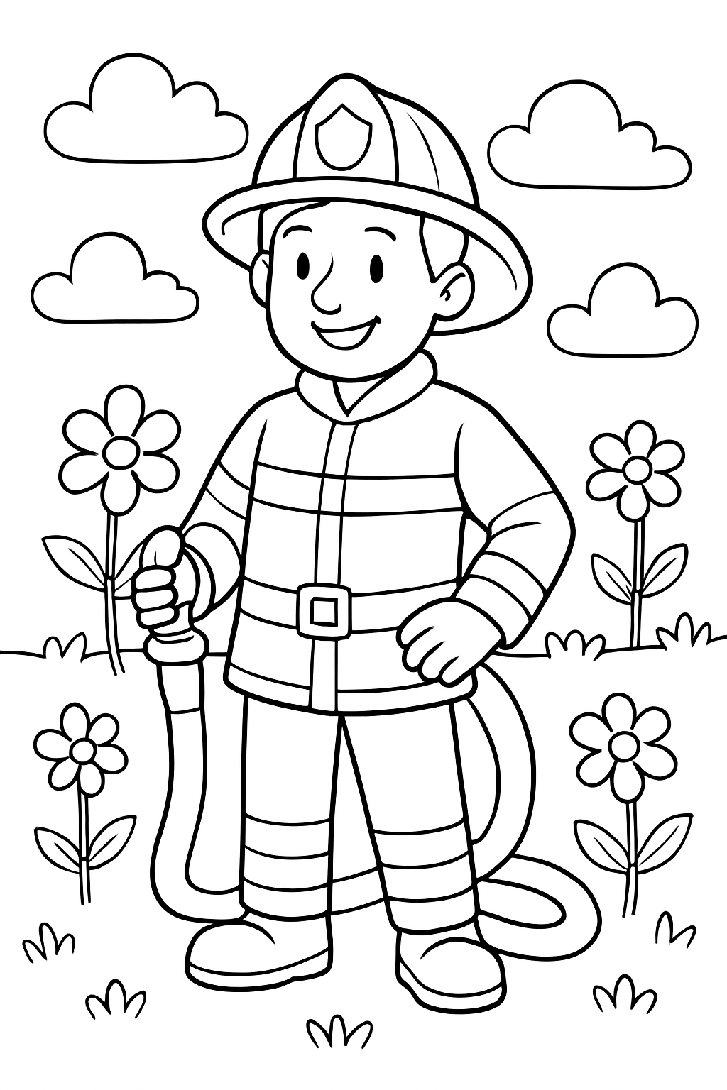 Bombeiros para colorir 12