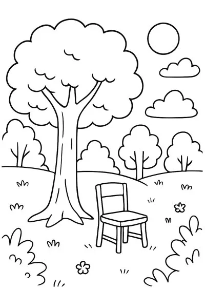 Cadeira para colorir 13