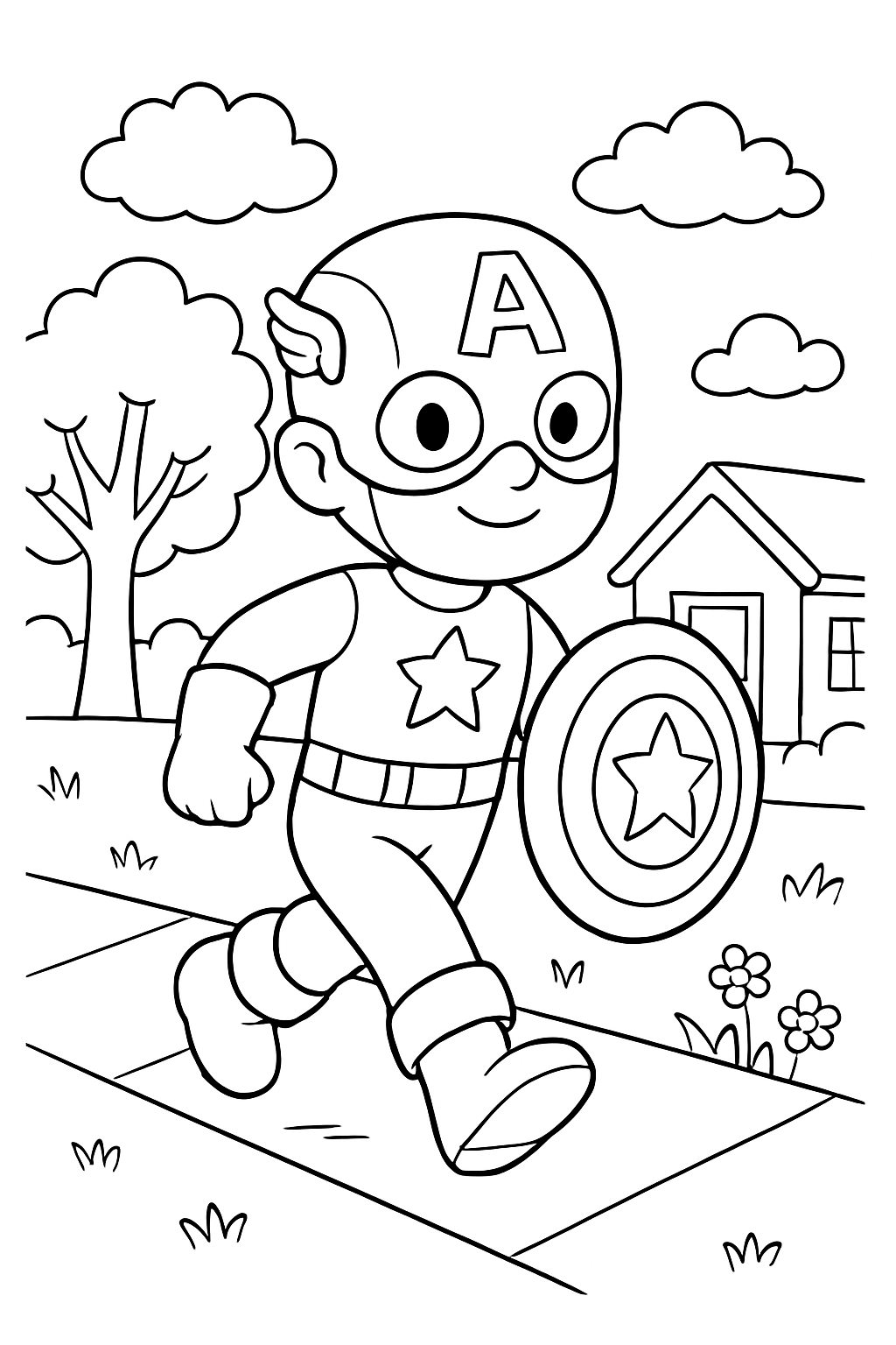Capitão América para colorir 11