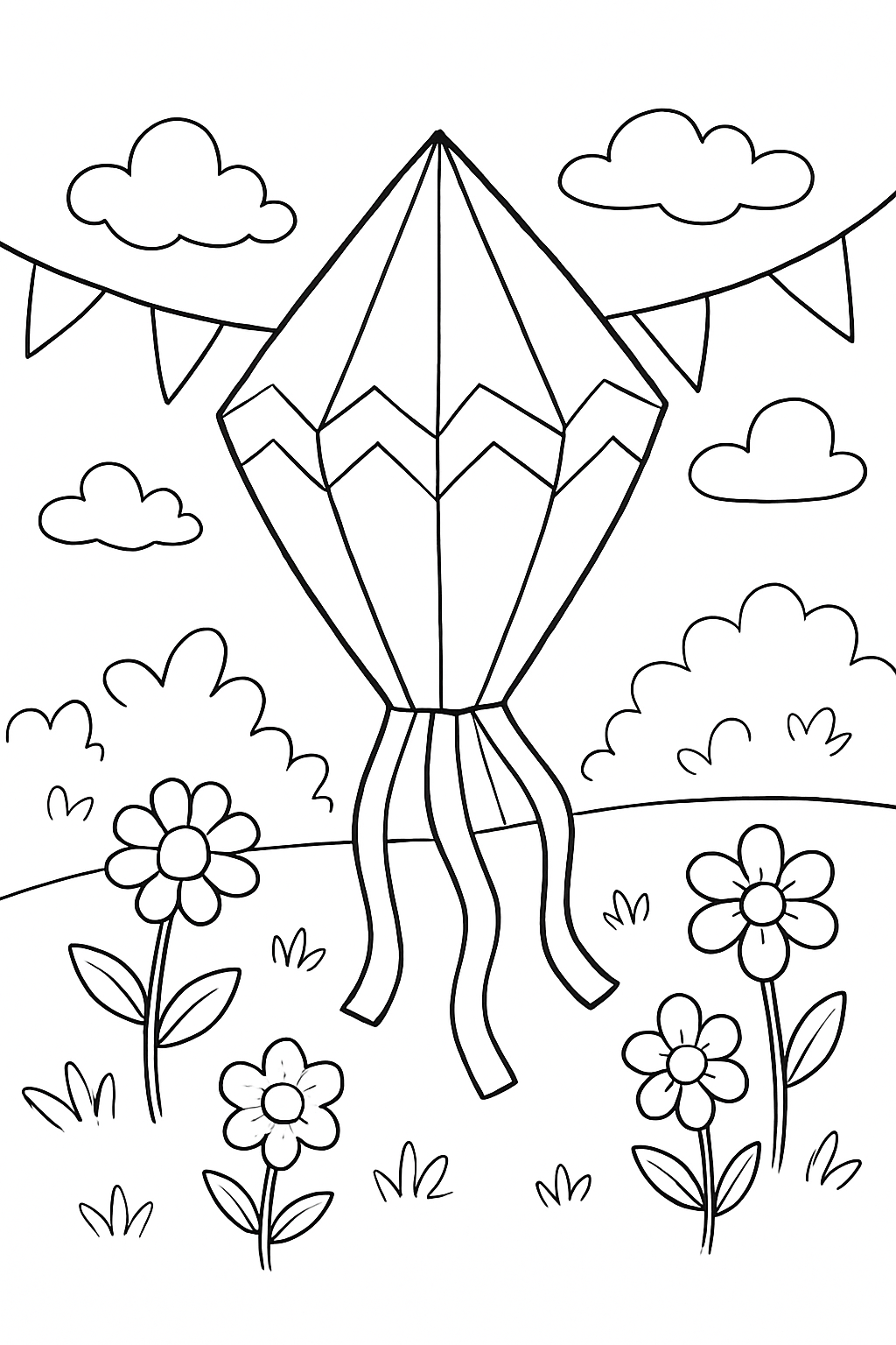 Balão Junino para colorir 12