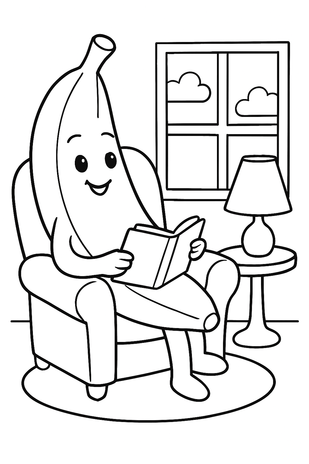 Bananas para colorir 04