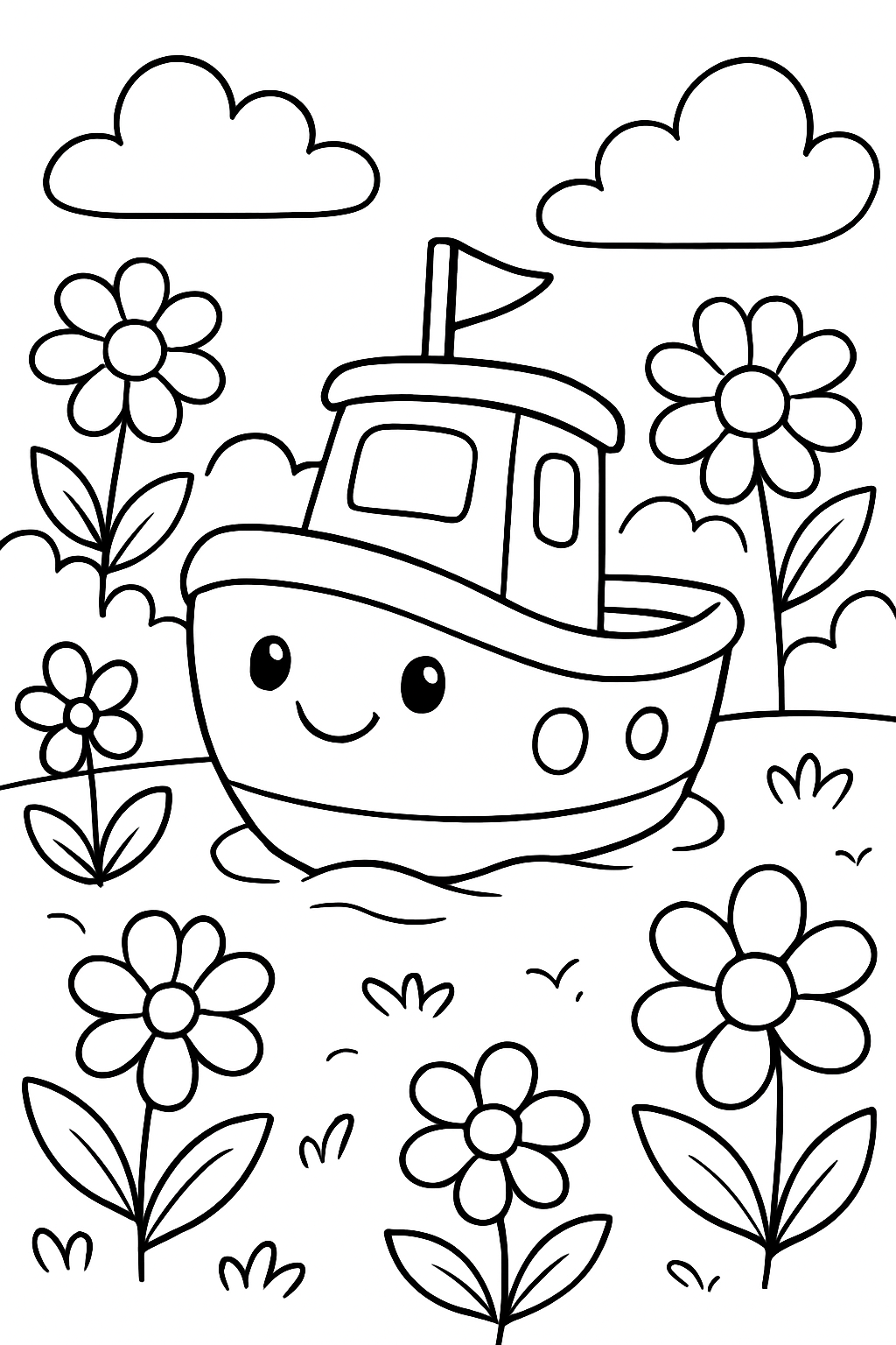 Barcos para colorir 12