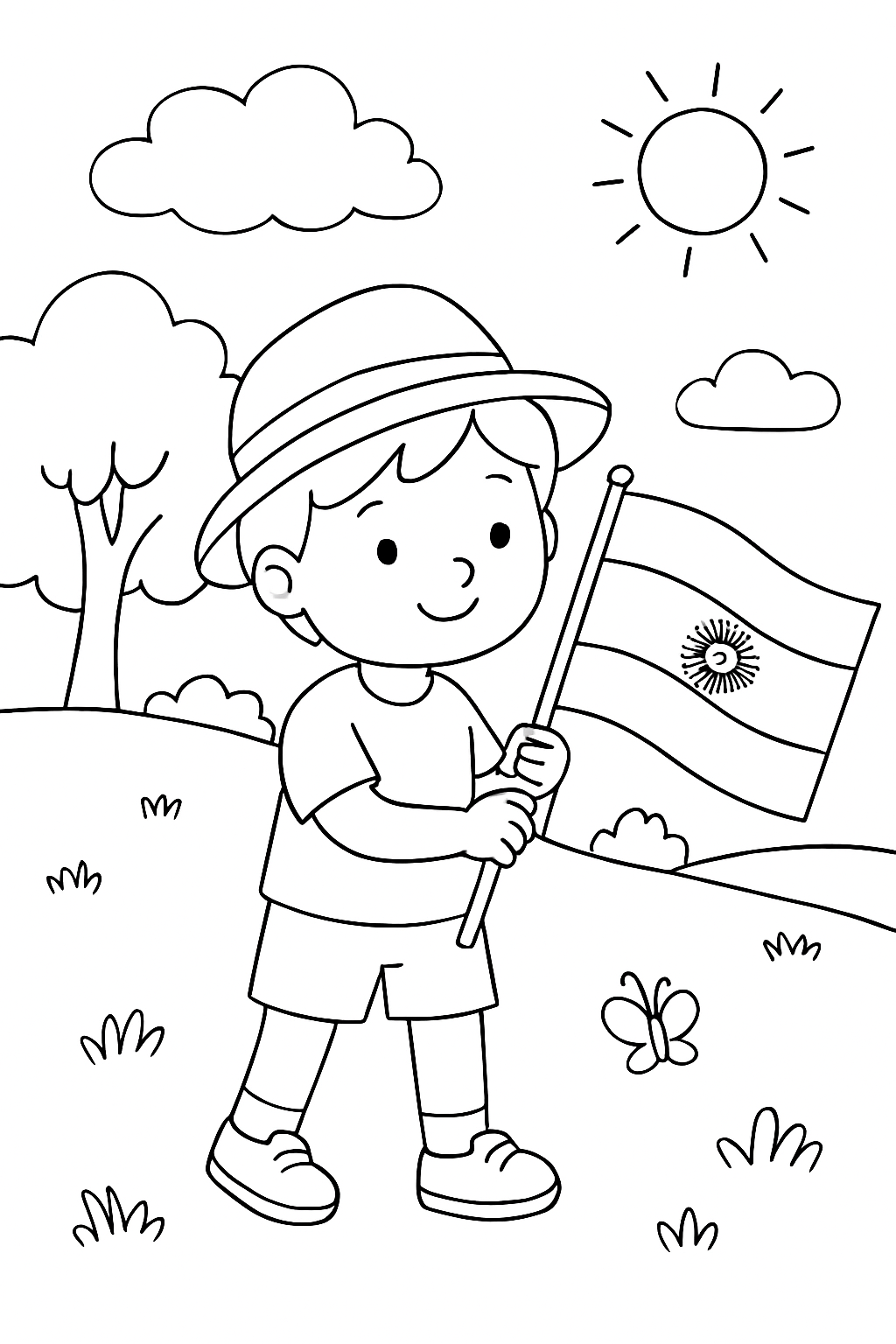 Bandeira da Argentina para colorir 11