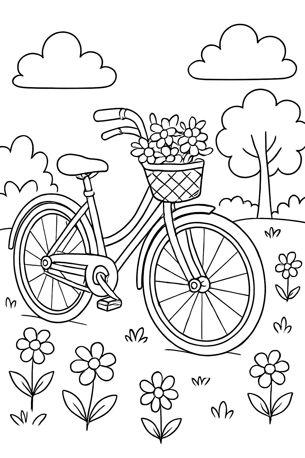 Bicicleta para colorir 12