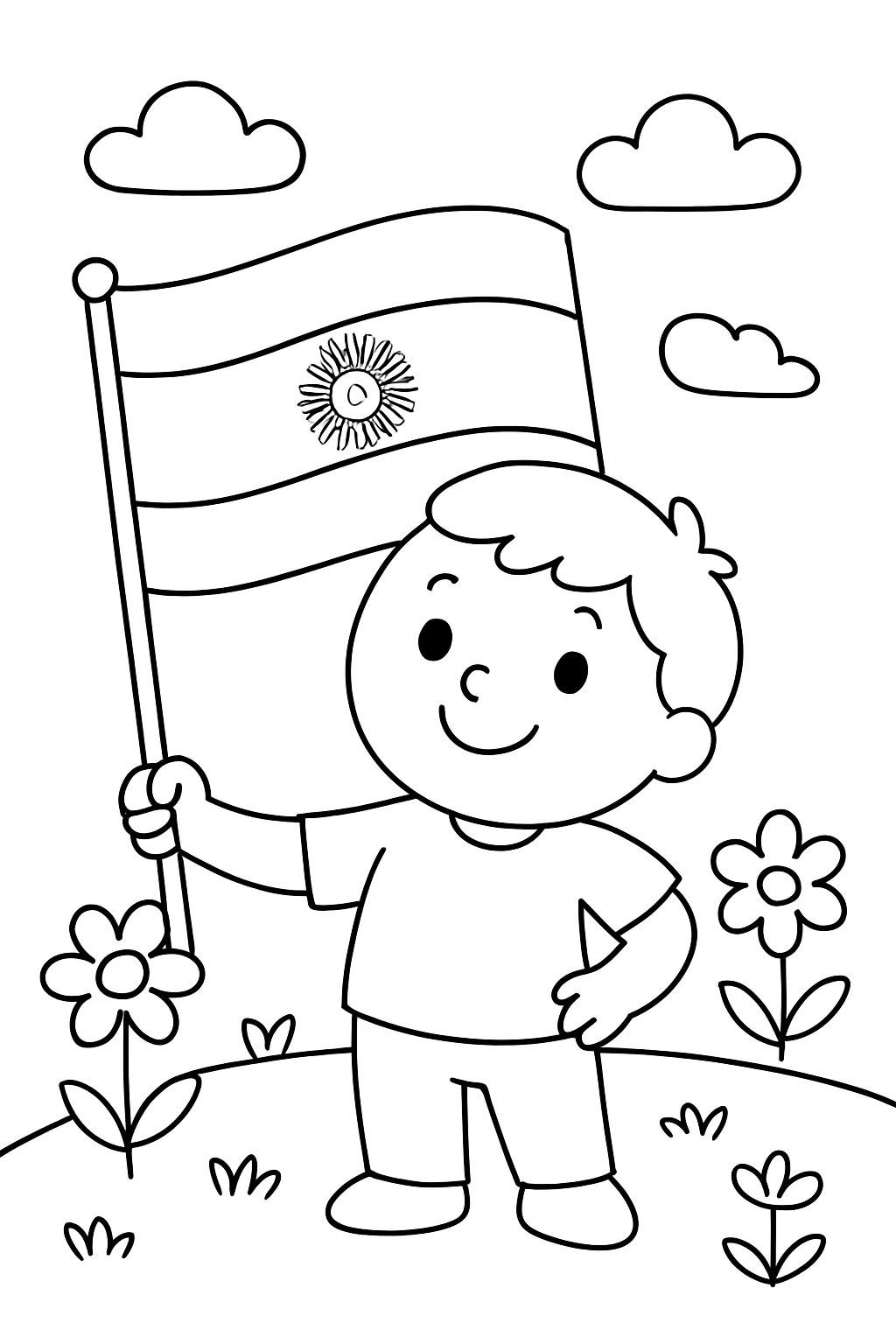 Bandeira da Argentina para colorir 01