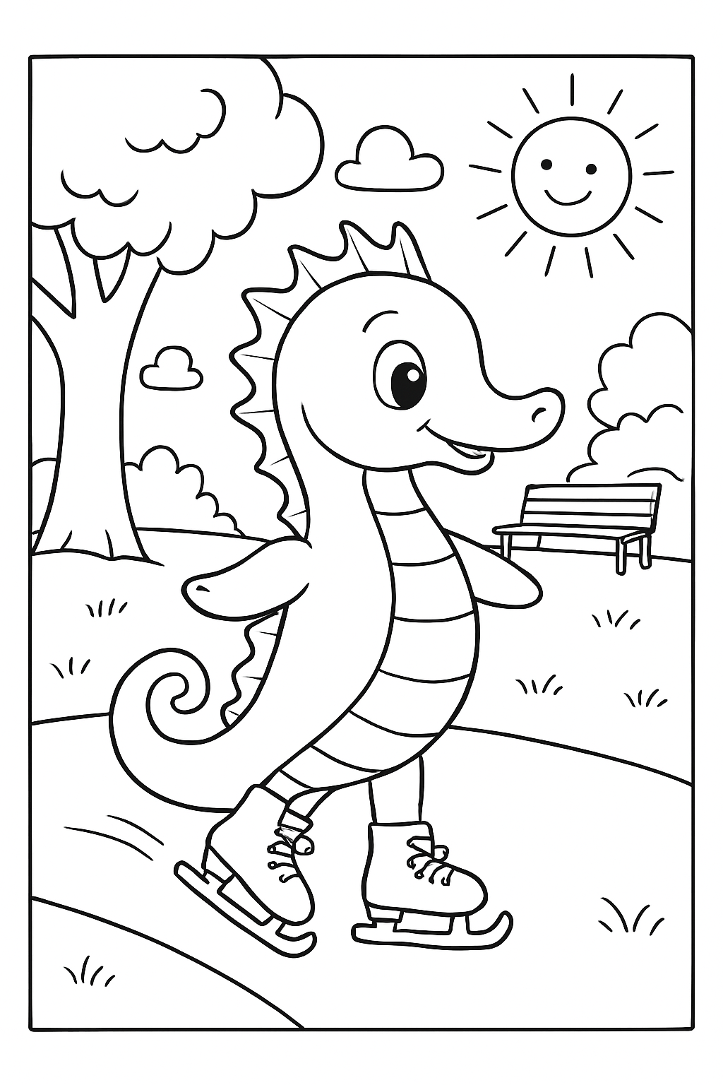 Cavalo-Marinho para colorir 14