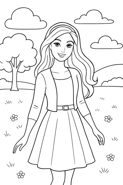 Barbie para colorir 08