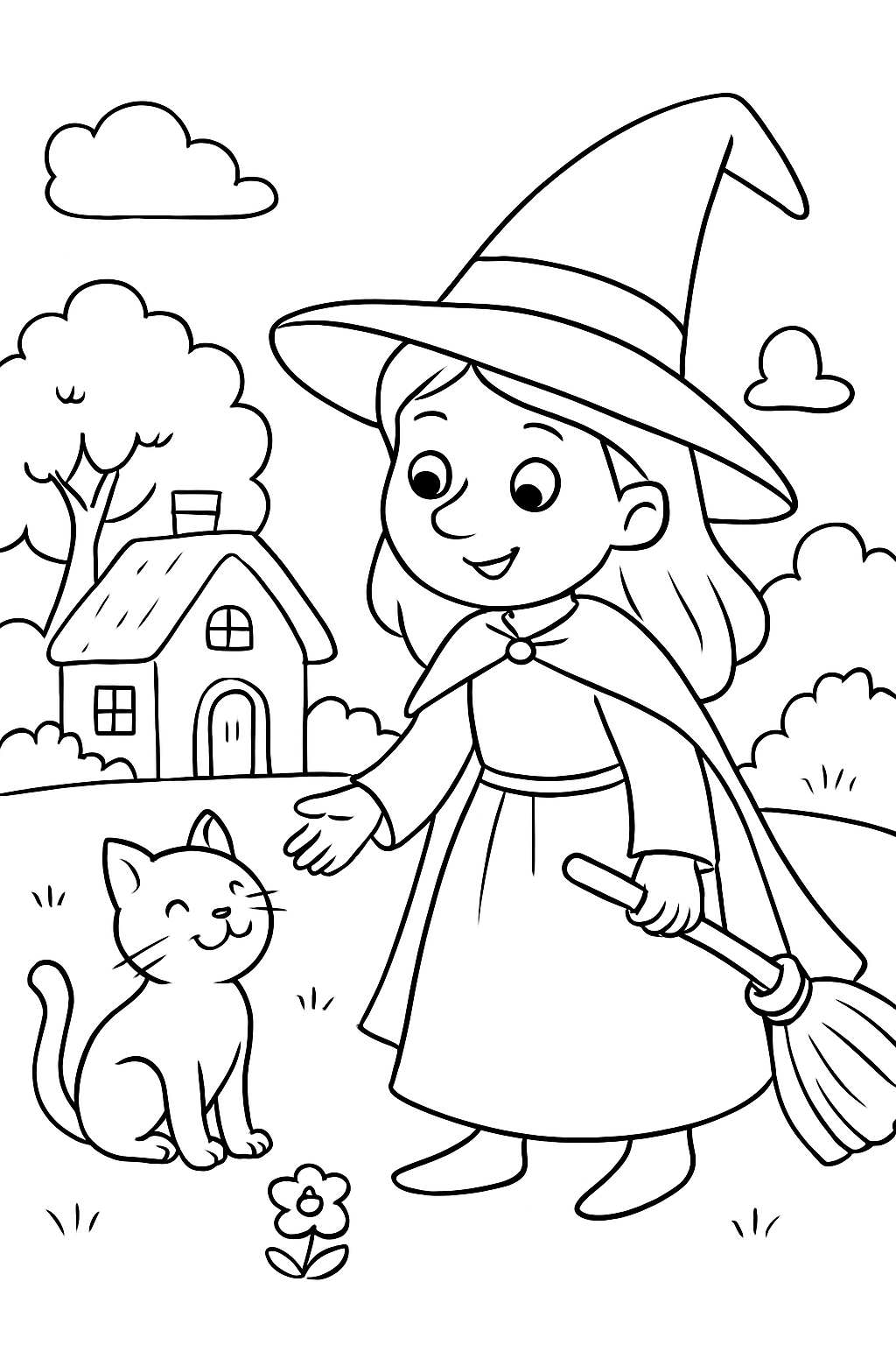 Bruxa para colorir 05