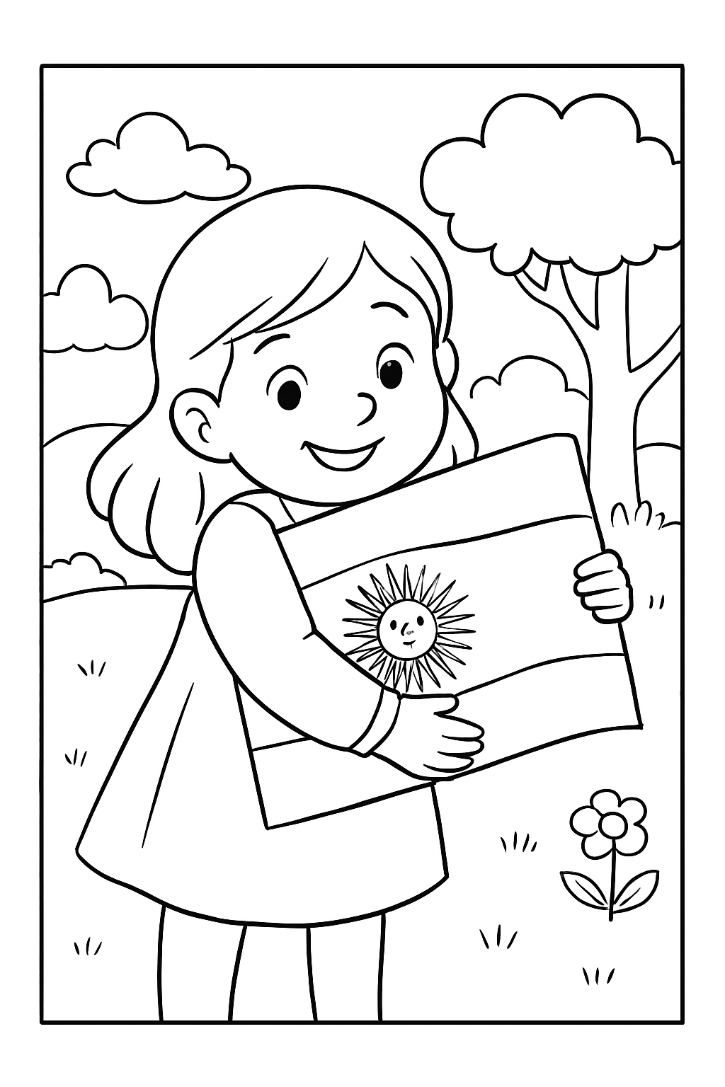 Bandeira da Argentina para colorir 05